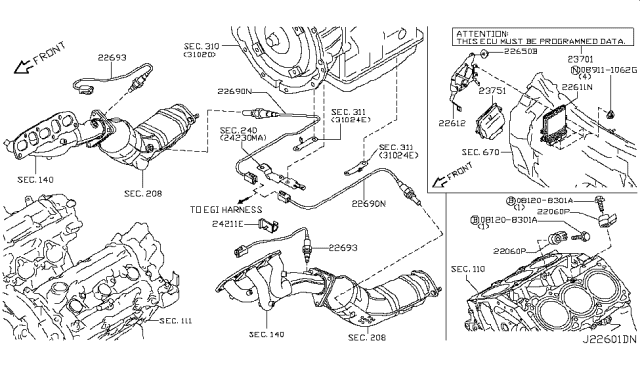 2013 Infiniti FX37 Engine Control Module Diagram 3