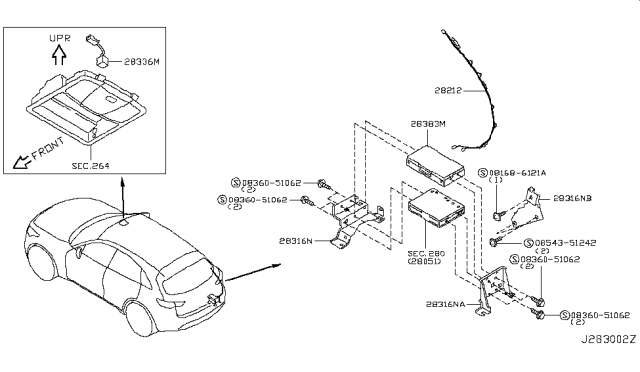 2009 Infiniti FX35 Telephone Diagram 1