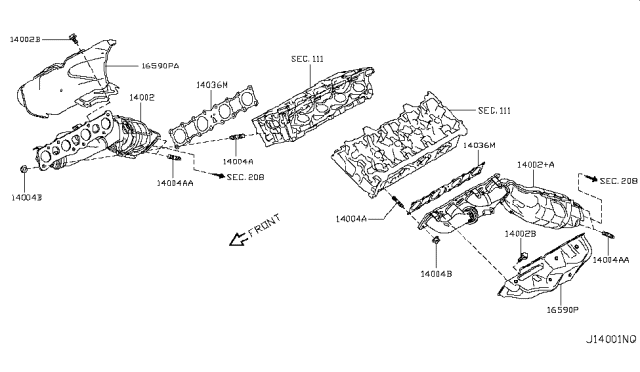 2014 Infiniti QX70 Manifold Diagram 3