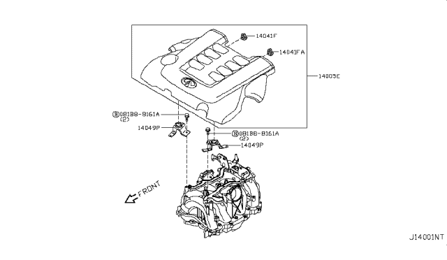 2014 Infiniti QX70 Manifold Diagram 1