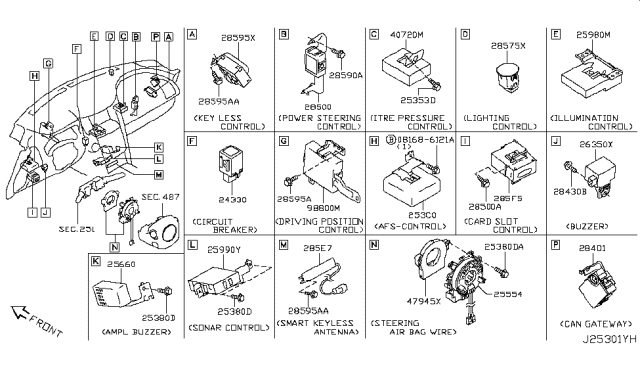 2011 Infiniti FX50 Electrical Unit Diagram 7