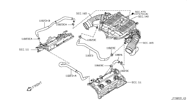 2009 Infiniti FX35 Crankcase Ventilation Diagram 2