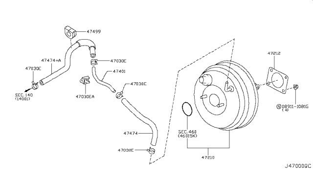2014 Infiniti QX70 Brake Servo &             Servo Control Diagram 1