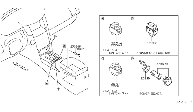 2014 Infiniti QX70 Switch Diagram 3