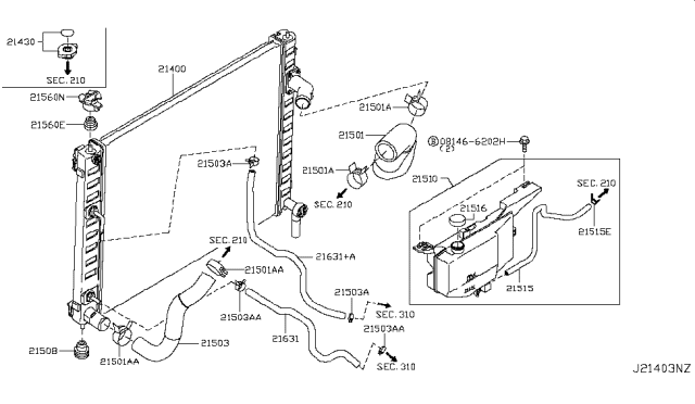 2013 Infiniti FX37 Radiator,Shroud & Inverter Cooling Diagram 2