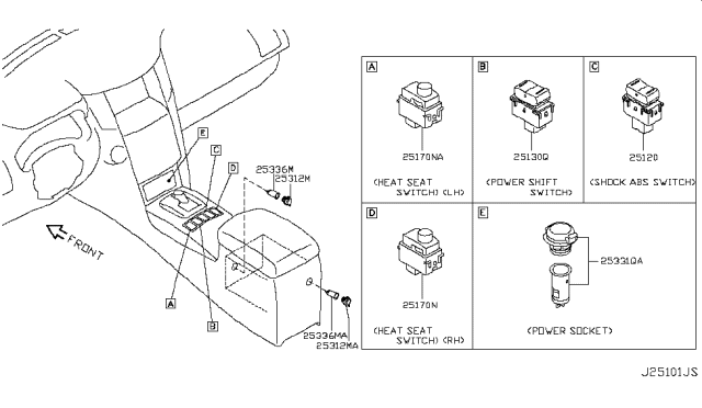 2010 Infiniti FX50 Switch Diagram 3