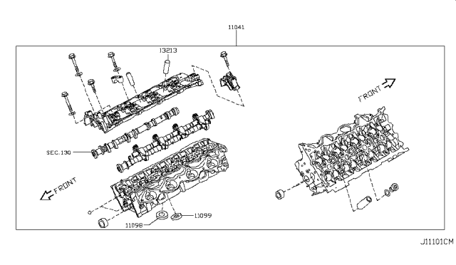 2009 Infiniti FX50 Cylinder Head & Rocker Cover Diagram 5