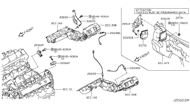 2014 Infiniti QX70 Engine Control Module Diagram 1