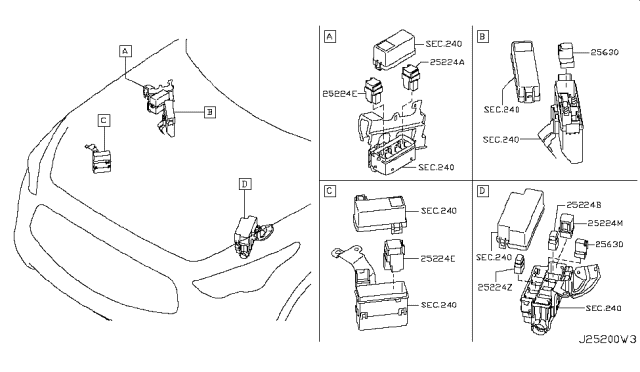2015 Infiniti QX70 Relay Diagram 1