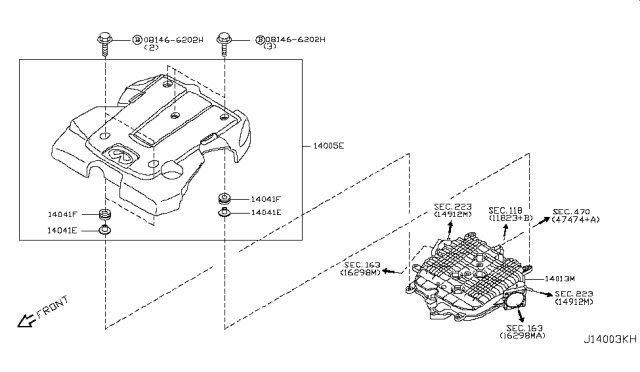 2016 Infiniti QX70 Manifold Diagram 2