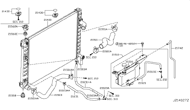 2011 Infiniti FX35 Radiator,Shroud & Inverter Cooling Diagram 2