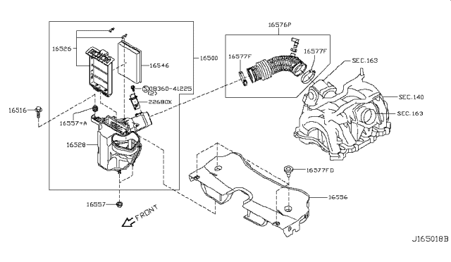 2009 Infiniti FX35 Air Cleaner Diagram 6