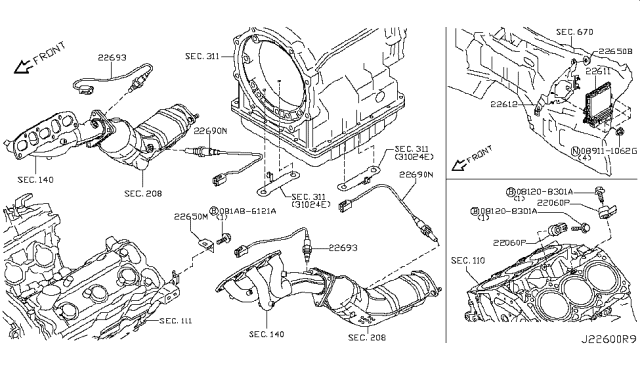 2010 Infiniti FX50 Engine Control Module Diagram 2