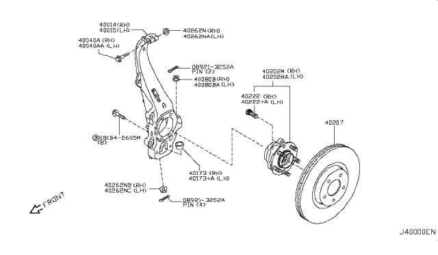 2009 Infiniti FX50 Front Axle Diagram 1