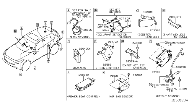 2013 Infiniti FX37 Electrical Unit Diagram 1