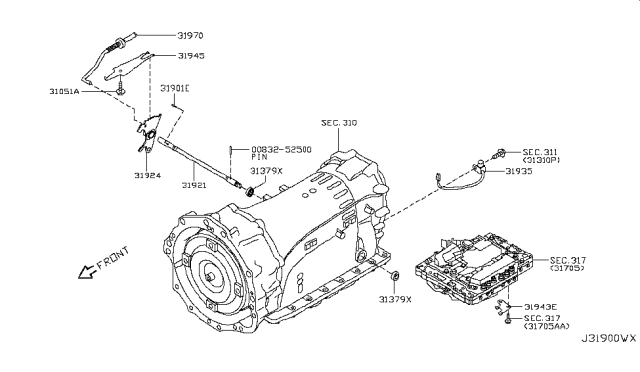 2010 Infiniti FX50 Control Switch & System Diagram