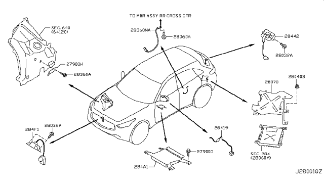 2010 Infiniti FX35 Audio & Visual Diagram 9