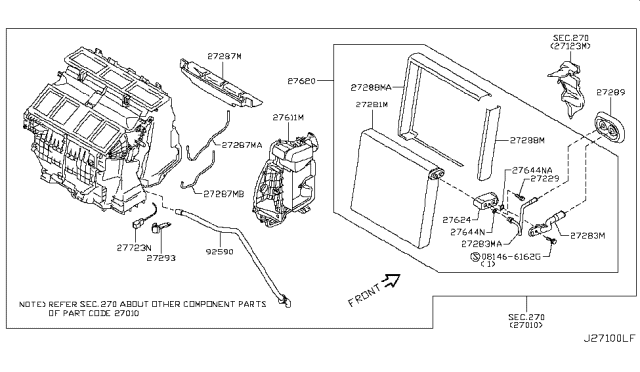 2010 Infiniti FX35 Cooling Unit Diagram 2