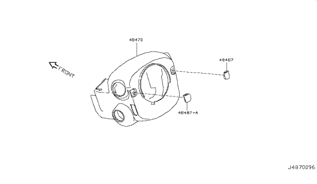 2009 Infiniti FX35 Cover Steer COLUM Diagram for 48470-1CA1B