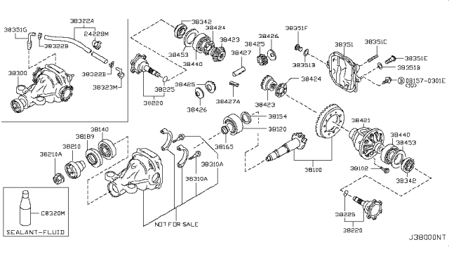 2012 Infiniti FX50 Rear Final Drive Diagram 3