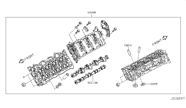 2010 Infiniti FX35 Cylinder Head & Rocker Cover Diagram 5