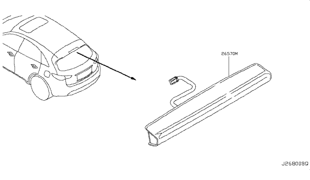 2017 Infiniti QX70 High Mounting Stop Lamp Diagram