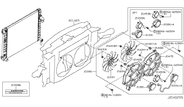 2010 Infiniti FX50 Radiator,Shroud & Inverter Cooling Diagram 3