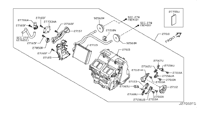 2017 Infiniti QX70 Heater & Blower Unit Diagram 3