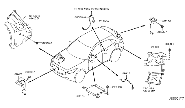 2014 Infiniti QX70 Audio & Visual Diagram 6