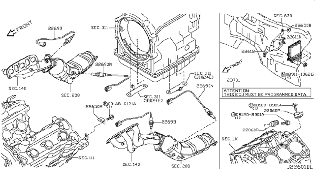 2011 Infiniti FX50 Engine Control Module Diagram 4