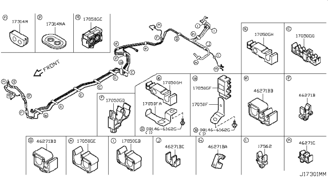 2010 Infiniti FX50 Fuel Piping Diagram 2