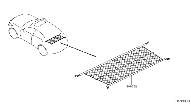 2015 Infiniti QX70 Trunk & Luggage Room Trimming Diagram 1