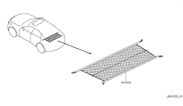 2009 Infiniti FX35 Trunk & Luggage Room Trimming Diagram 2