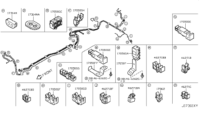 2013 Infiniti FX50 Fuel Piping Diagram 3