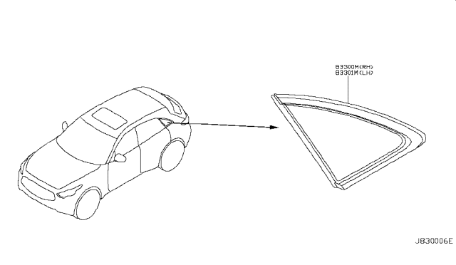 2012 Infiniti FX35 Side Window Diagram