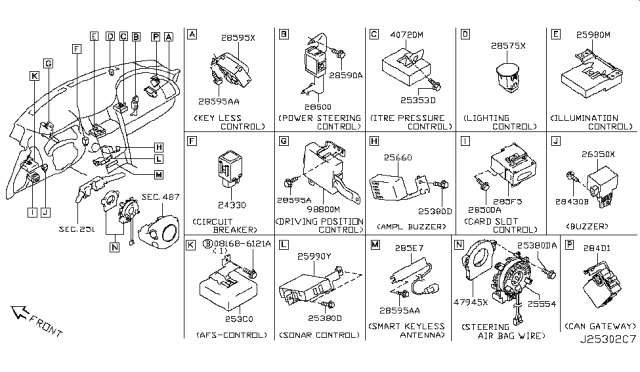 2011 Infiniti FX35 Electrical Unit Diagram 9