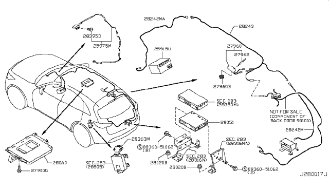 2009 Infiniti FX50 Audio & Visual Diagram 1