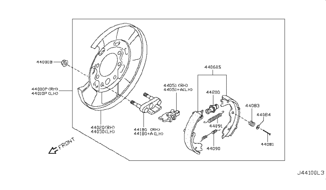 2016 Infiniti QX70 Rear Brake Diagram 2