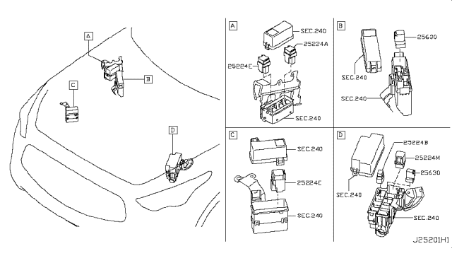 2015 Infiniti QX70 Relay Diagram 1