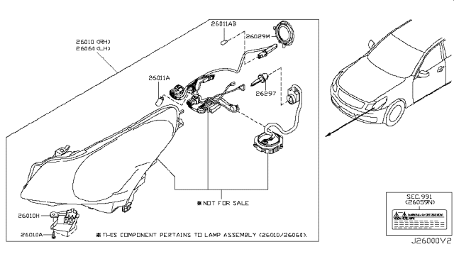 2011 Infiniti G25 Headlamp Diagram 3