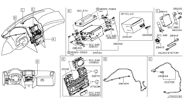 2008 Infiniti G35 Knob Rotary Diagram for 27563-JK60A