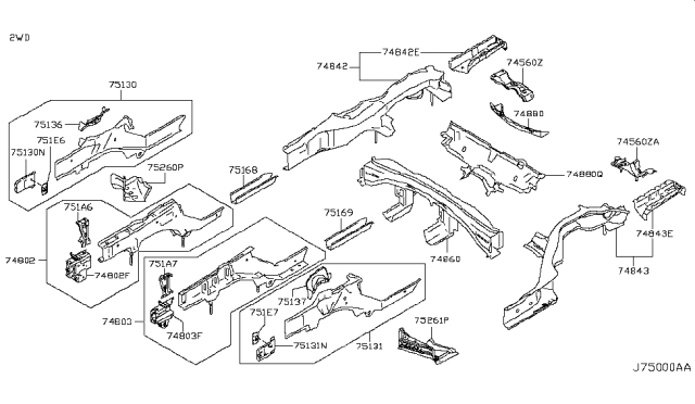 2009 Infiniti G37 Member & Fitting Diagram 1