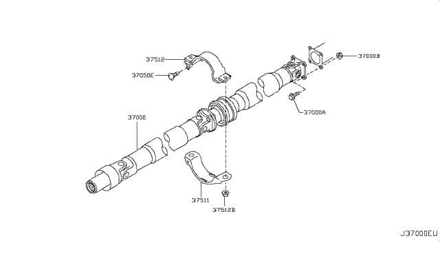 2011 Infiniti G37 Propeller Shaft Diagram 1