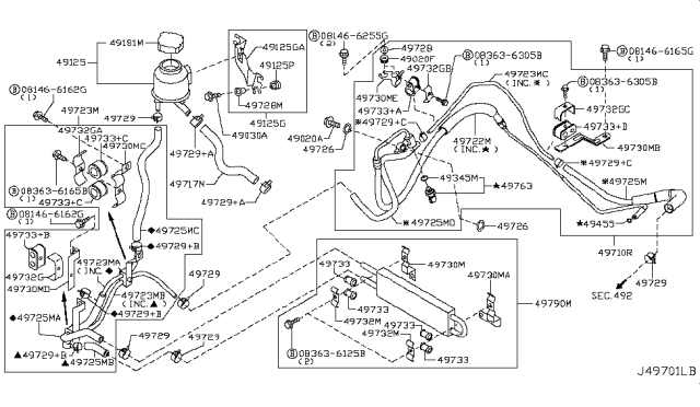 2011 Infiniti G37 Power Steering Piping Diagram 5