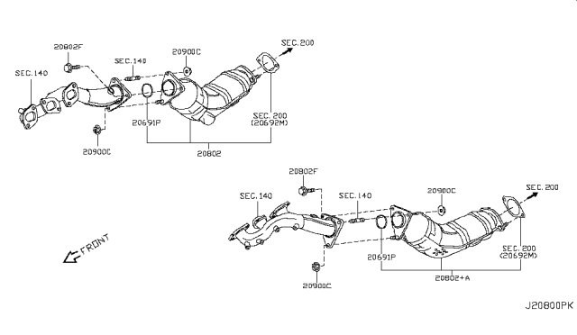 2011 Infiniti G37 Catalyst Converter,Exhaust Fuel & URE In Diagram 1