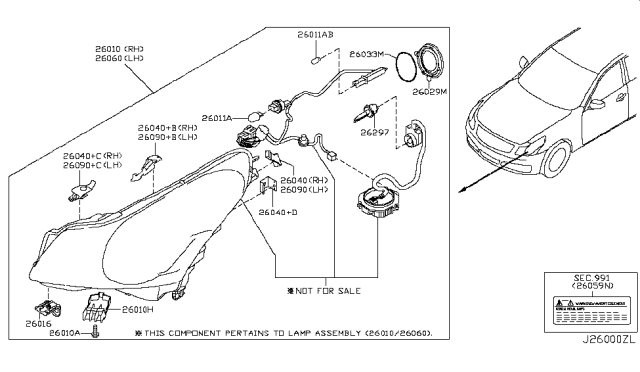 2013 Infiniti G37 Headlamp Diagram