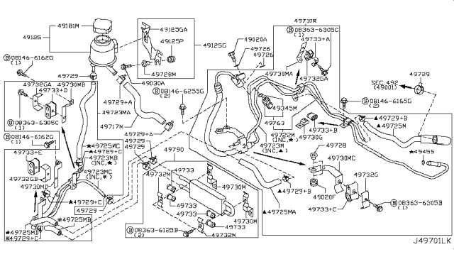 2010 Infiniti G37 Power Steering Piping Diagram 8