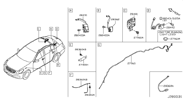 2008 Infiniti G35 Audio & Visual Diagram 3