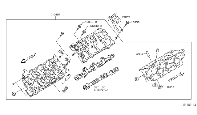 2010 Infiniti G37 Cylinder Head & Rocker Cover Diagram 5