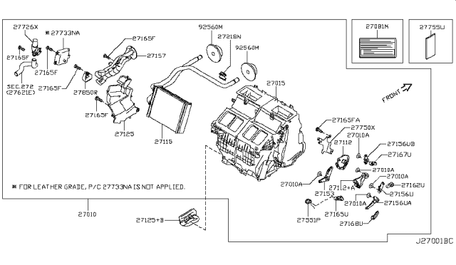 2011 Infiniti G37 Heater & Blower Unit Diagram 6